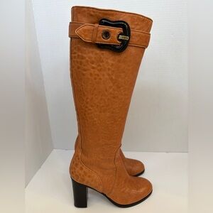 Fendi B-Buckle Tall Leather Boots | Tan | New Without Tags|35|Gorgeous Leather